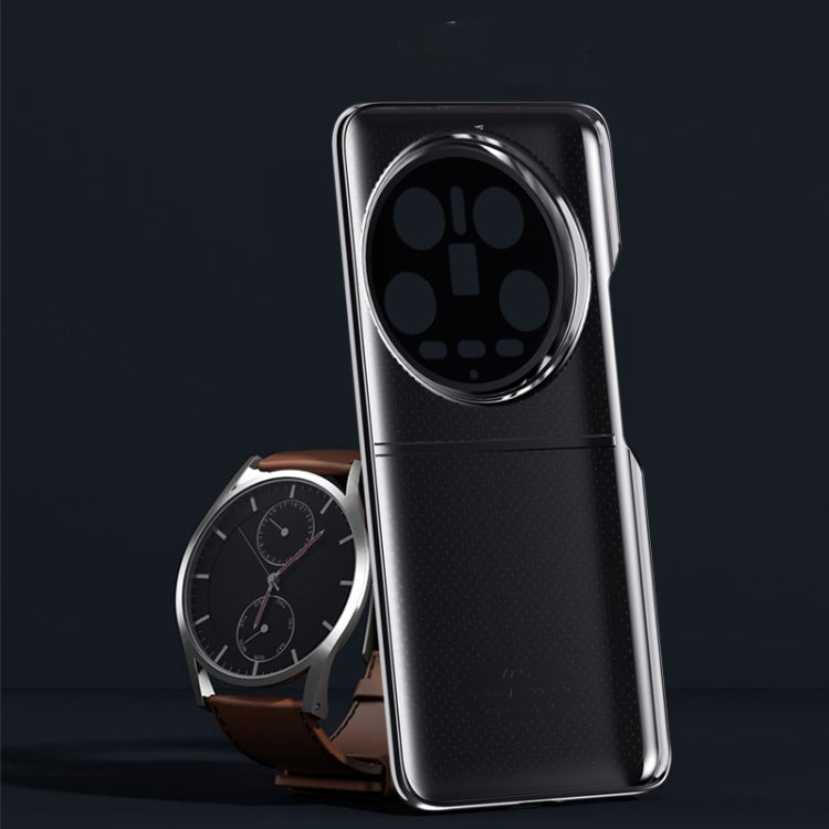 For Xiaomi 14 Ultra Electroplating Plain-leather All-inclusive Shockproof Phone Case(Grey) - 14 Ultra Cases by PMC TechLife | Online Shopping South Africa | PMC TechLife | Buy Now Pay Later Mobicred