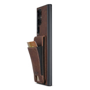 For Samsuny Galaxy S24 Ultrra 5G Suteni H03 Litchi Leather Card Bag Stand Back Phone Case(Brown)