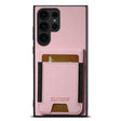 For Samsuny Galaxy S24 Ultrra 5G Suteni H03 Litchi Leather Card Bag Stand Back Phone Case(Pink) - free shipping - PMC Jewellery - Order now!