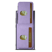 For Samsuny Galaxy S24 Ultrra 5G Suteni H03 Litchi Leather Card Bag Stand Back Phone Case(Purple)
