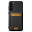 For Samsuny Galaxy S24+ 5G Suteni H03 Litchi Leather Card Bag Stand Back Phone Case(Black) - free shipping - PMC Jewellery - Order now!