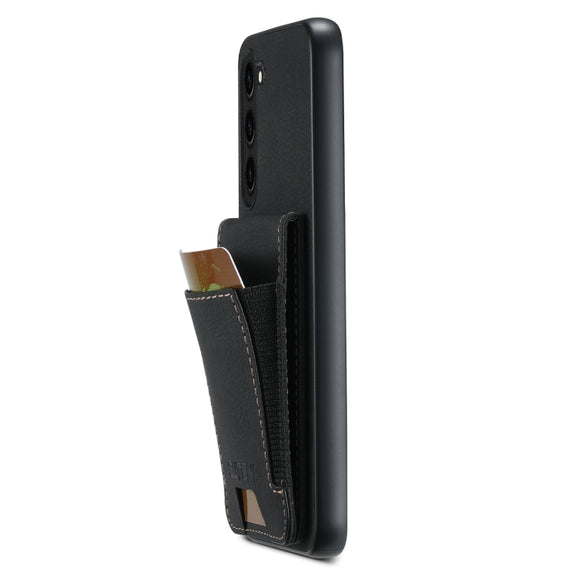 For Samsuny Galaxy S24+ 5G Suteni H03 Litchi Leather Card Bag Stand Back Phone Case(Black)