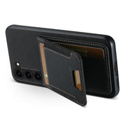 For Samsuny Galaxy S24+ 5G Suteni H03 Litchi Leather Card Bag Stand Back Phone Case(Black)
