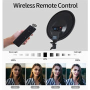 JMARY FM-15RS 40W Adjustable 15-inch Portrait Light Studio LED Round Fill Light(EU Plug)