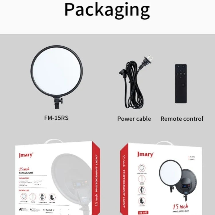 JMARY FM-15RS 40W Adjustable 15-inch Portrait Light Studio LED Round Fill Light(EU Plug) - free shipping - PMC Jewellery - Order now!