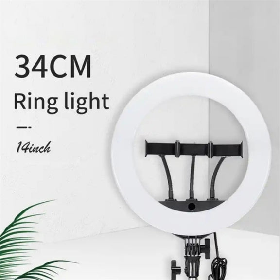 JMARY FM-14R Photography Light 14-inch Live Streaming Ring Light Photography LED Fill Light(EU Plug)