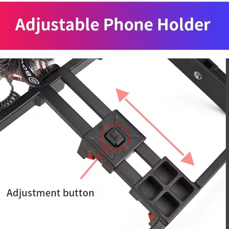 JMARY MT-33 Phone Stand Tripod ABS Video Recording Vlog Mobile Phone Rig Cage - free shipping - PMC TechLife - Order now!