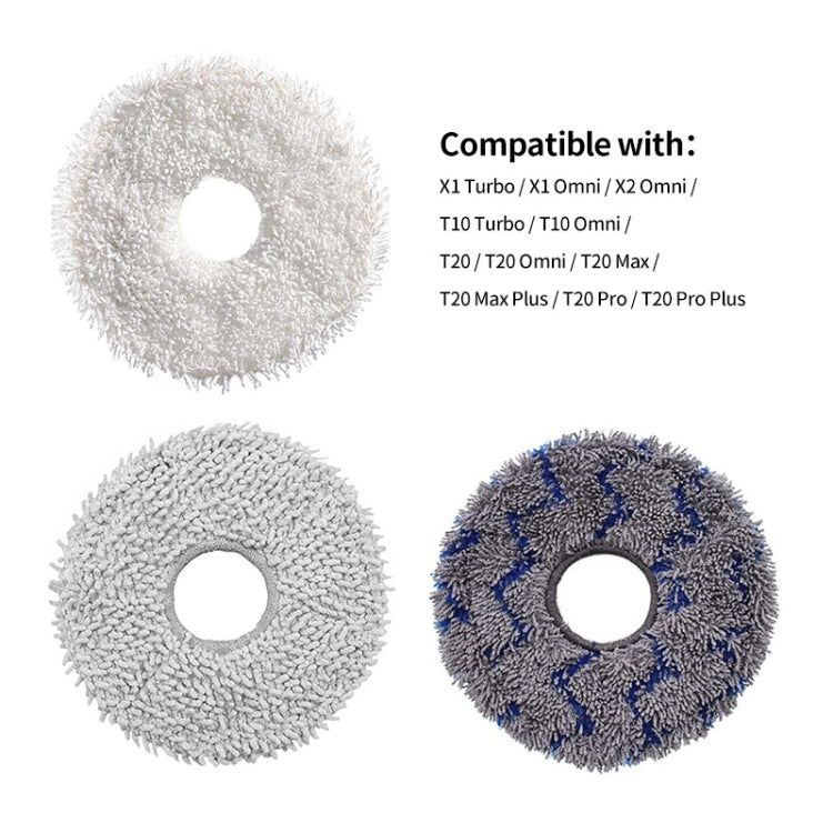 JUNSUNMAY 4pcs Washable Mop Pads Replacement for ECOVACS DEEBOT X1 Turbo / X2 Omni / T20 Pro(Grey) - free shipping - PMC TechLife - Order now!