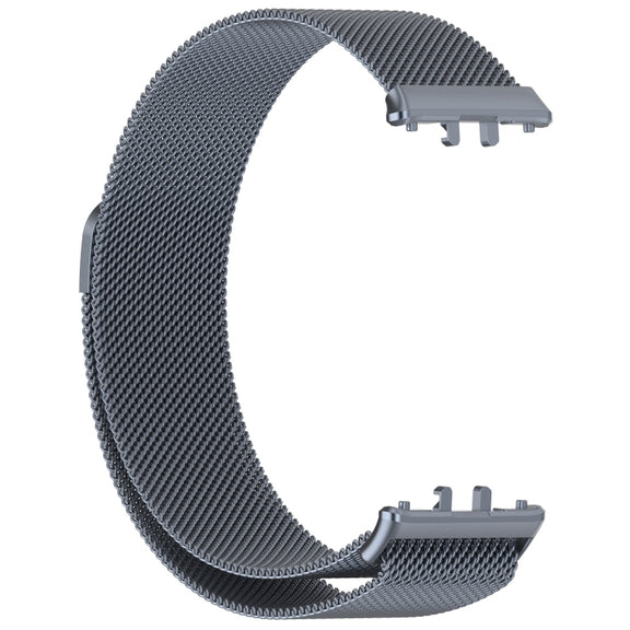 For Samsung Galaxy Fit 3 Milanese Metal Steel Mesh Watch Band(Gray)