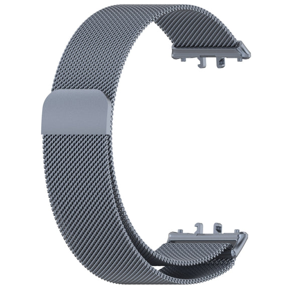 For Samsung Galaxy Fit 3 Milanese Metal Steel Mesh Watch Band(Gray)