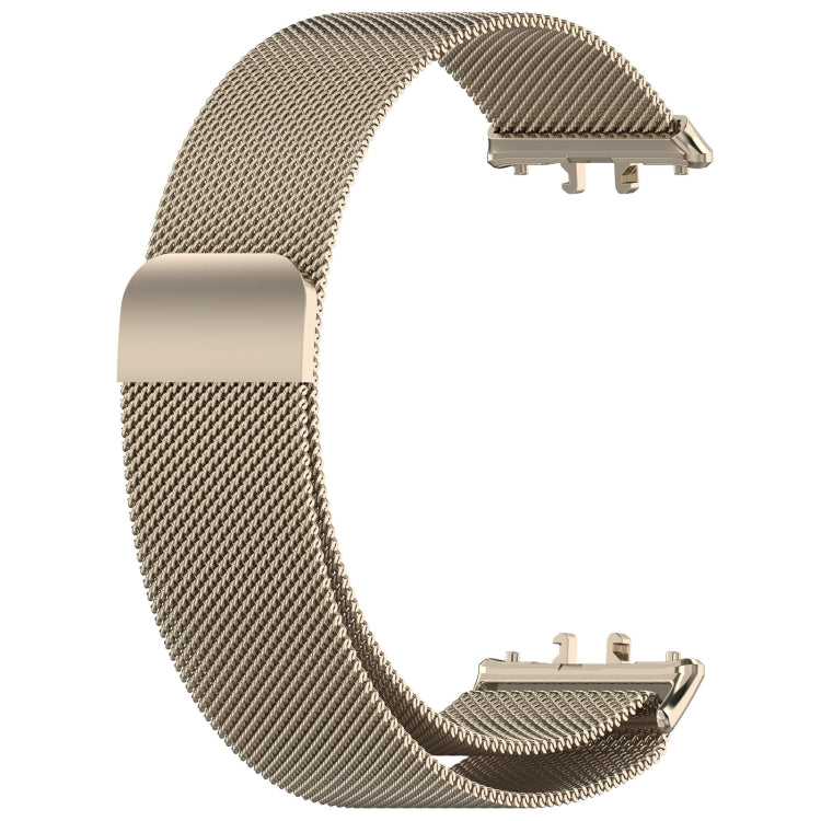 For Samsung Galaxy Fit 3 Milanese Metal Steel Mesh Watch Band(Starlight)