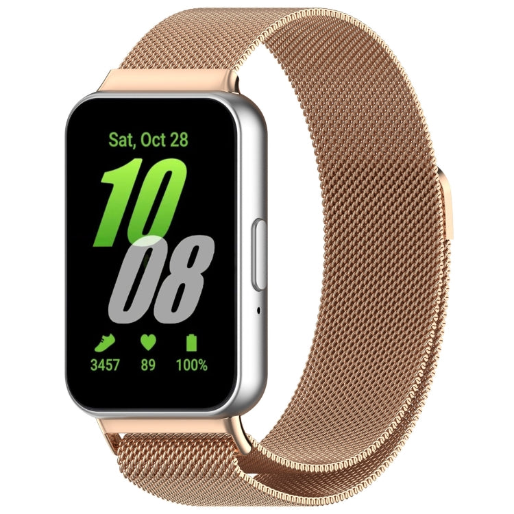 For Samsung Galaxy Fit 3 Milanese Metal Steel Mesh Watch Band(Rose Gold) - free shipping - PMC TechLife - Order now!