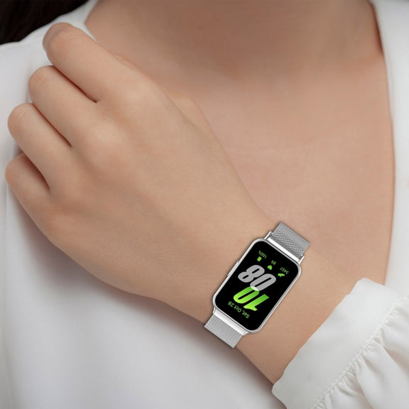 For Samsung Galaxy Fit 3 Milanese Metal Steel Mesh Watch Band(Starlight)