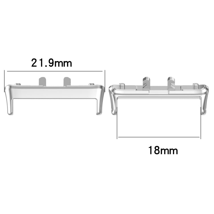 For Samsung Galaxy Fit 3 SM-R390 1 Pair Metal Watch Band Connector(Rose Gold)
