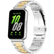 For Samsung Galaxy Fit 3 SM-R390 Three Bead Stainless Steel Metal Watch Band(Silver+Gold) - free shipping - PMC TechLife - Order now!