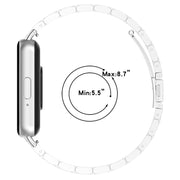 For Samsung Galaxy Fit 3 SM-R390 Three Bead Stainless Steel Metal Watch Band(Silver+Gold)
