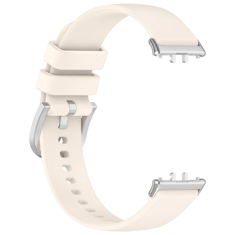 For Samsung Galaxy Fit 3 SM-R390 Metal Connector Liquid Glossy Silicone Watch Band(Starlight) - Watch Bands by PMC TechLife | Online Shopping South Africa | PMC TechLife