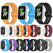 For Samsung Galaxy Fit 3 SM-R390 Solid Color Buckle Silicone Watch Band(Dark Gray)