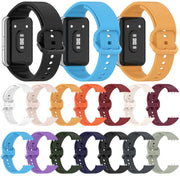 For Samsung Galaxy Fit 3 SM-R390 Solid Color Buckle Silicone Watch Band(Dark Gray)