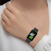 For Samsung Galaxy Fit 3 SM-R390 Solid Color Buckle Silicone Watch Band(Yellow)