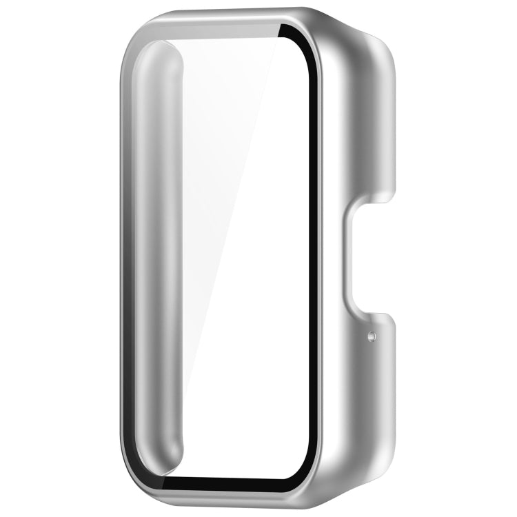 For Samsung Galaxy Fit 3 SM-R390 PC + Tempered Glass Film Integrated Watch Protective Case(Silver) - Watch Cases by PMC TechLife | Online Shopping South Africa | PMC TechLife
