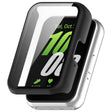 For Samsung Galaxy Fit 3 SM-R390 PC + Tempered Glass Film Integrated Watch Protective Case(Black) - Watch Cases by PMC TechLife | Online Shopping South Africa | PMC TechLife | Buy Now Pay Later Mobicred