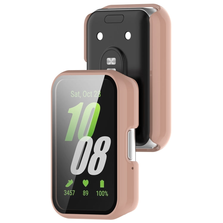 For Samsung Galaxy Fit 3 SM-R390 PC + Tempered Glass Film Integrated Watch Protective Case(Sakura Pink) - Watch Cases by PMC TechLife | Online Shopping South Africa | PMC TechLife