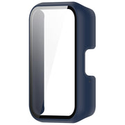 For Samsung Galaxy Fit 3 SM-R390 PC + Tempered Glass Film Integrated Watch Protective Case(Ink Blue)