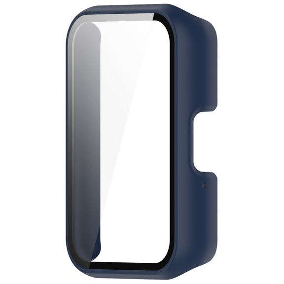 For Samsung Galaxy Fit 3 SM-R390 PC + Tempered Glass Film Integrated Watch Protective Case(Ink Blue)