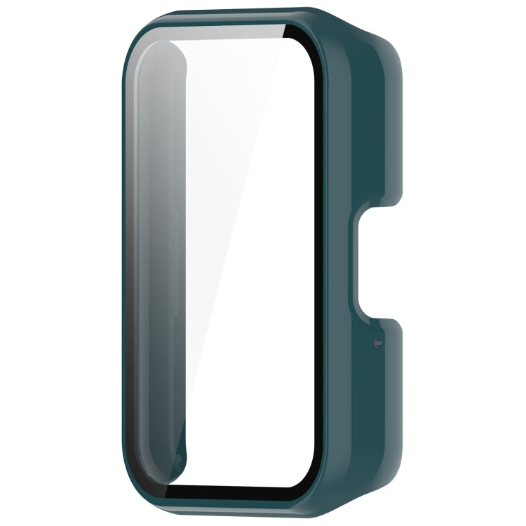 For Samsung Galaxy Fit 3 SM-R390 PC + Tempered Glass Film Integrated Watch Protective Case(Pine Green)