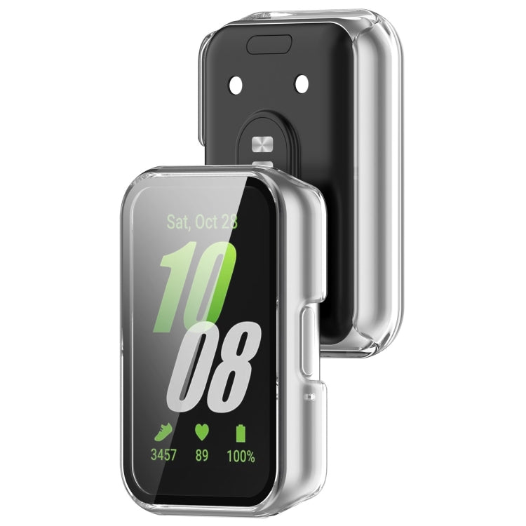 For Samsung Galaxy Fit 3 SM-R390 PC + Tempered Glass Film Integrated Watch Protective Case(Transparent) - Watch Cases by PMC TechLife | Online Shopping South Africa | PMC TechLife