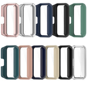 For Samsung Galaxy Fit 3 SM-R390 PC + Tempered Glass Film Integrated Watch Protective Case(Pine Green)