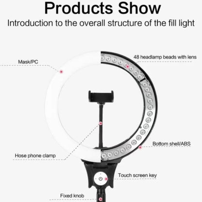 JMARY FM-12R Photography LED Fill Light 12-inch Video Recording Ring Light(US Plug) - free shipping - PMC Jewellery - Order now!