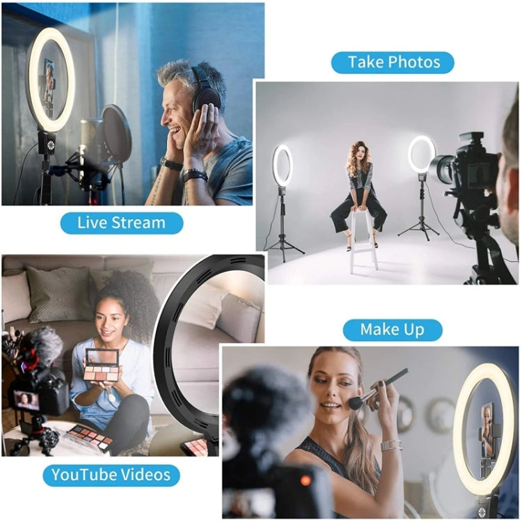 JMARY FM-12R Photography LED Fill Light 12-inch Video Recording Ring Light(US Plug)