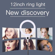 JMARY FM-12R Photography LED Fill Light 12-inch Video Recording Ring Light(EU Plug)