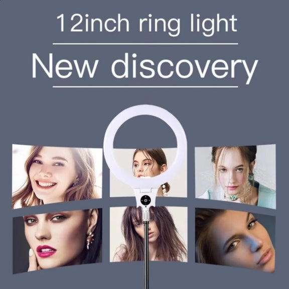 JMARY FM-12R Photography LED Fill Light 12-inch Video Recording Ring Light(US Plug)