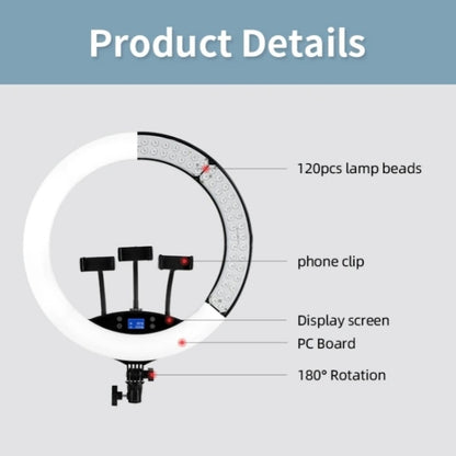 JMARY FM-19RS Photography LED Ring Fill Light 19-inch Touch Control Beauty Light(EU Plug) - free shipping - PMC Jewellery - Order now!