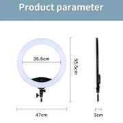 JMARY FM-19RS Photography LED Ring Fill Light 19-inch Touch Control Beauty Light(EU Plug)