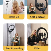 JMARY FM-19RS Photography LED Ring Fill Light 19-inch Touch Control Beauty Light(EU Plug)
