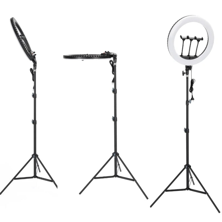 JMARY FM-18R LED Beauty Ring Light 18-inch Photography Live Streaming Fill Light(EU Plug)