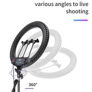 JMARY FM-18R LED Beauty Ring Light 18-inch Photography Live Streaming Fill Light(EU Plug)