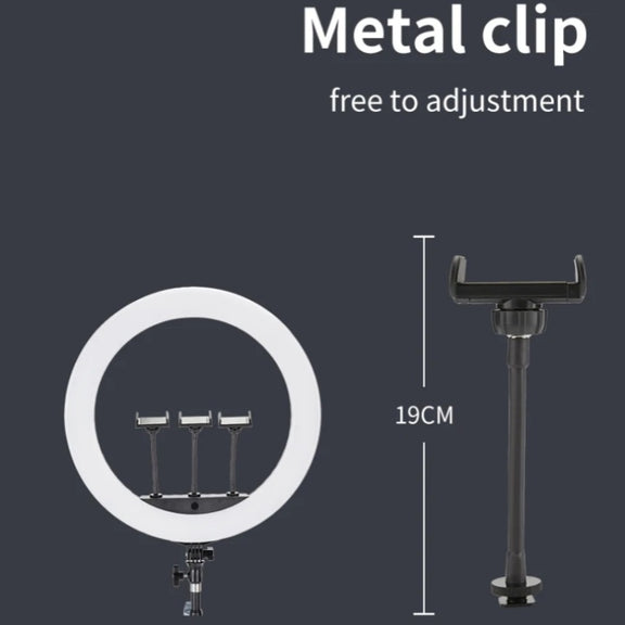 JMARY FM-21R With Remote Control Phone Clip 21-inch Dimmable LED Ring Light(EU Plug)