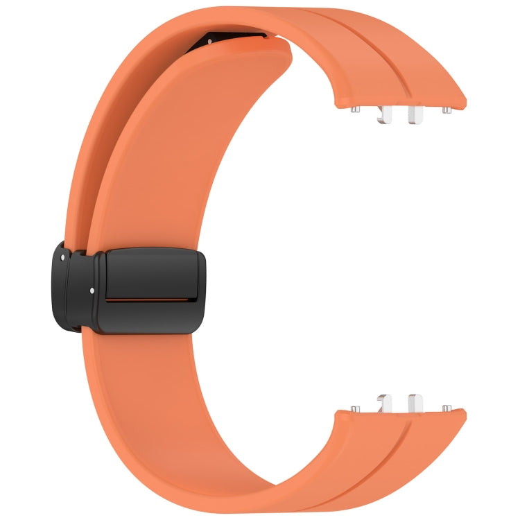 For Samsung Galaxy Fit 3 SM-R390 Magnetic Folding Buckle Silicone Watch Band(Orange) - Watch Bands by PMC TechLife | Online Shopping South Africa | PMC TechLife