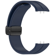 For Samsung Galaxy Fit 3 SM-R390 Magnetic Folding Buckle Silicone Watch Band(Midnight Blue)