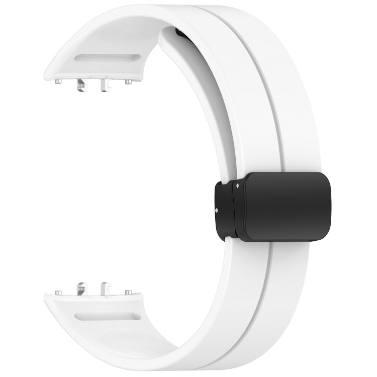 For Samsung Galaxy Fit 3 SM-R390 Magnetic Folding Buckle Silicone Watch Band(White) - Watch Bands by PMC TechLife | Online Shopping South Africa | PMC TechLife