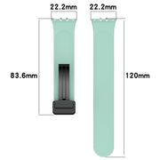 For Samsung Galaxy Fit 3 SM-R390 Magnetic Folding Buckle Silicone Watch Band(White)