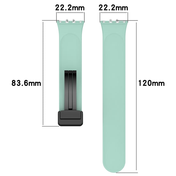 For Samsung Galaxy Fit 3 SM-R390 Magnetic Folding Buckle Silicone Watch Band(Midnight Blue)