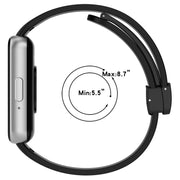 For Samsung Galaxy Fit 3 SM-R390 Magnetic Folding Buckle Silicone Watch Band(Black)