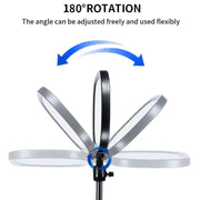 JMARY FM-58R Live Streaming Photography Fill Light 180-Degree Rotatable 9-inch LED Light