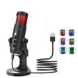 JMARY MC-PW9 USB Cable Microphone Voice Recording Tool RGB Light - Microphone by Jmary | Online Shopping South Africa | PMC TechLife | Buy Now Pay Later Mobicred